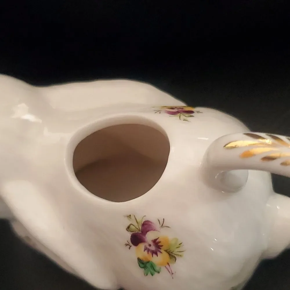 floral rabbit creamer by grace's teaware